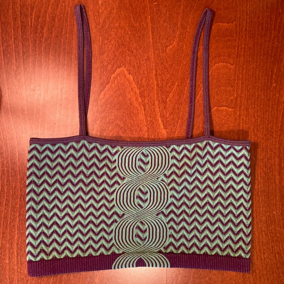 Patterned Zara Crop Top with Thin Straps in M/L, also fits S - Picture 1 of 3